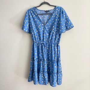 New Glory blue floral dress size large